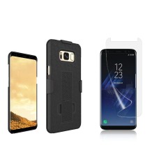 ElloGear Full Coverage Curved HD Screen Protector for Samsung Galaxy S8 Plus with Cleaning Cloth & Squeegee Pack