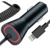 ElloGear Lightning Rapid QuickCharge Car Charger - 6 Foot Coiled MFI Certified for Apple iPhone 